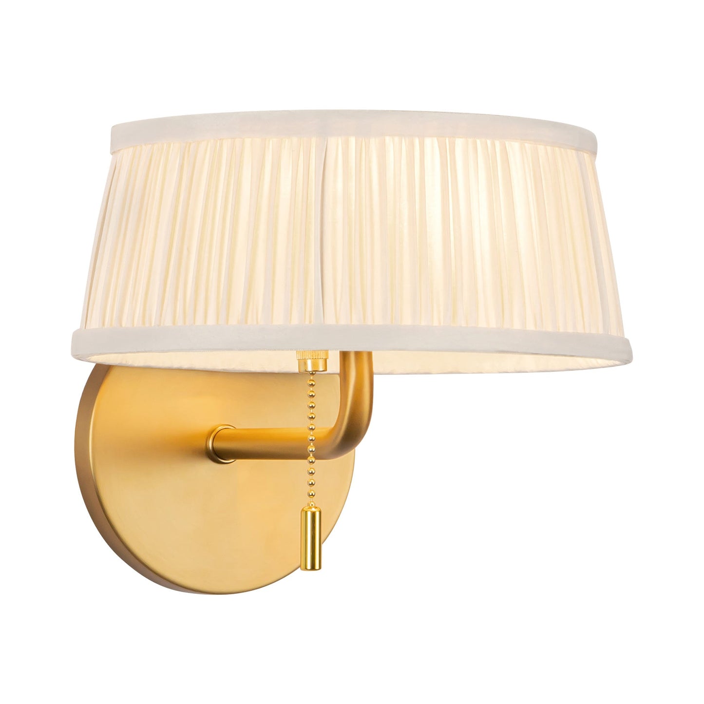 Scout Wall Light in Brushed Gold/White Linen (8.13-Inch).