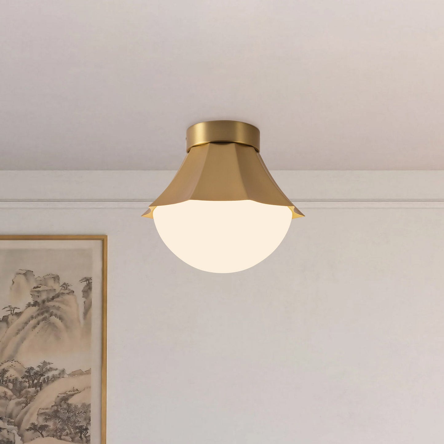 Shelton Semi Flush Mount Ceiling Light in Detail.