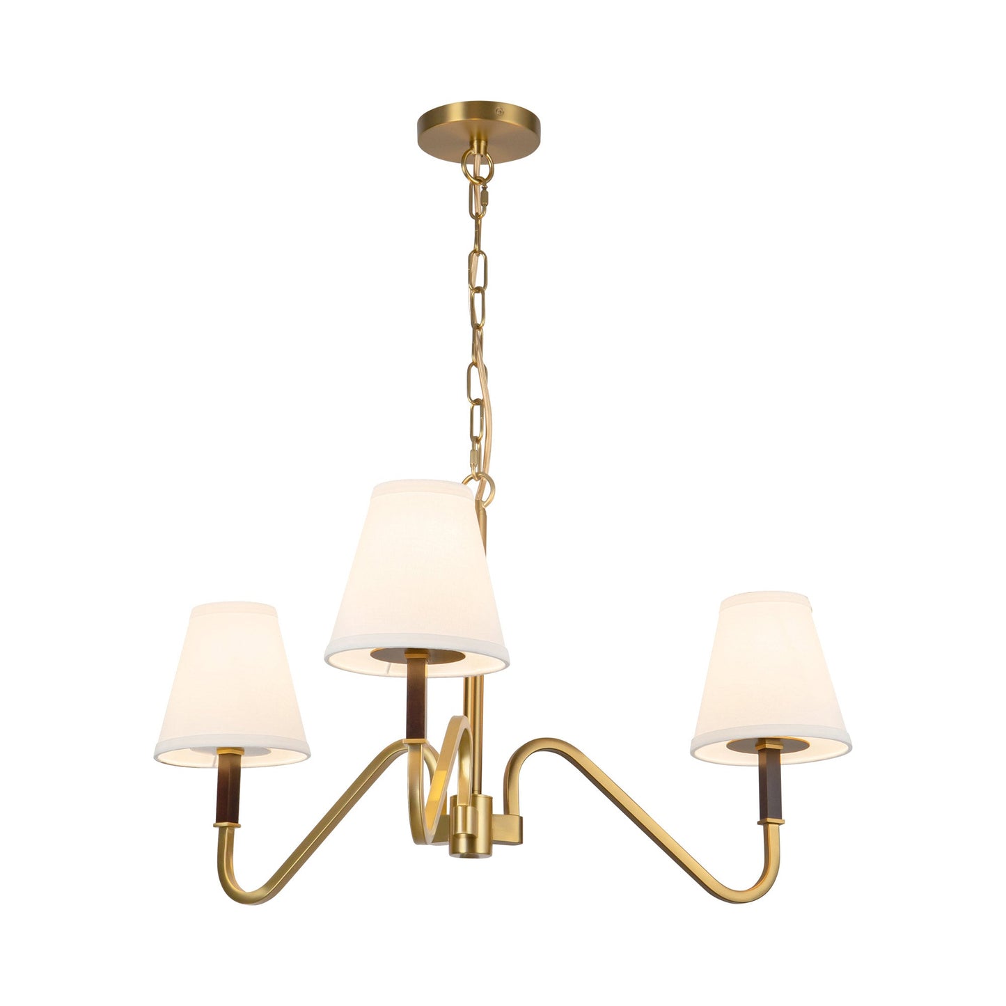 Sloan Chandelier in Brushed Gold.