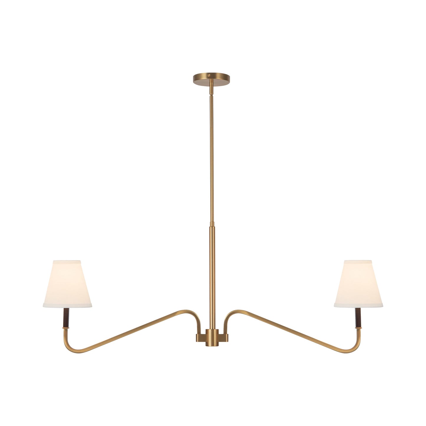 Sloan Linear Pendant Light in Brushed Gold.