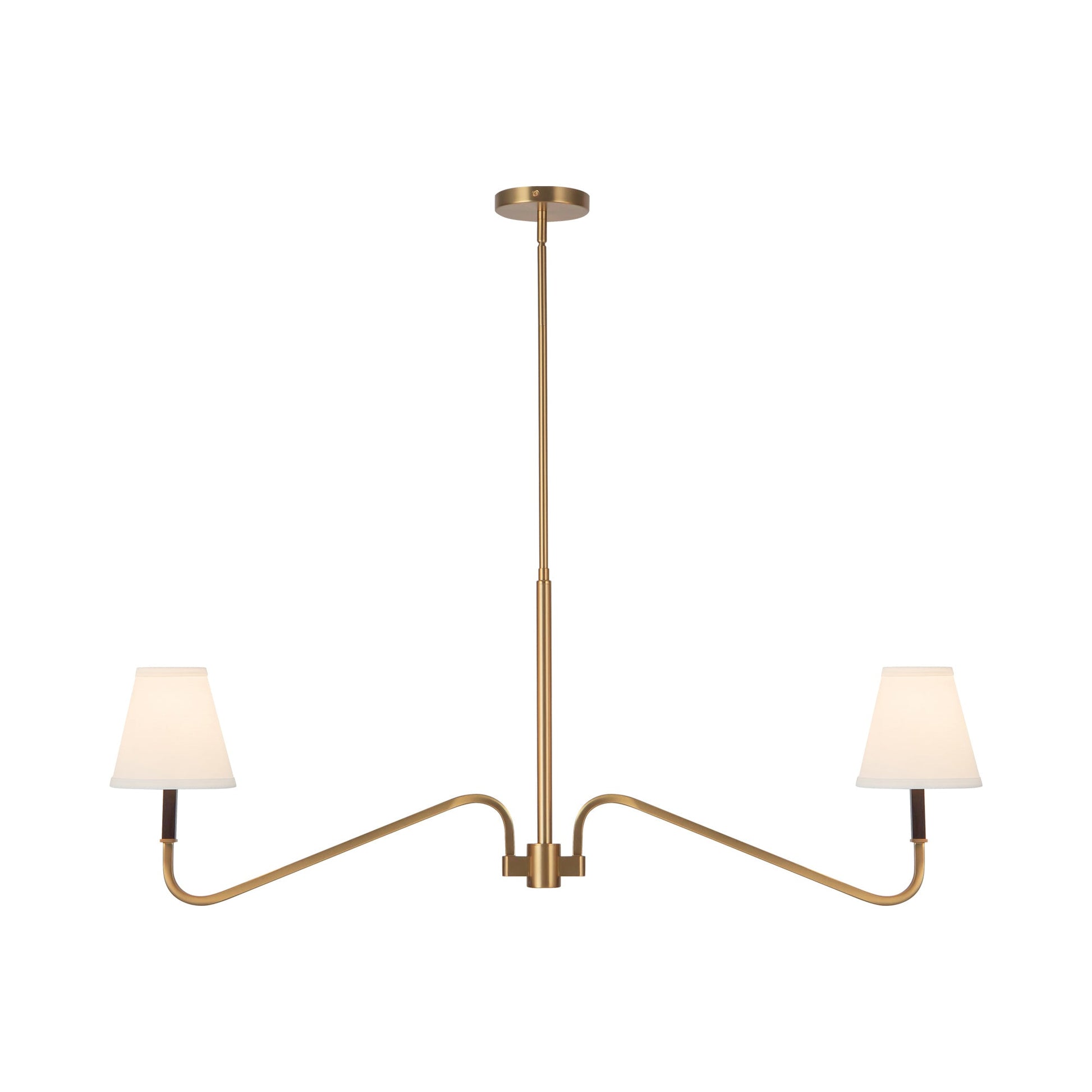 Sloan Linear Pendant Light in Brushed Gold.