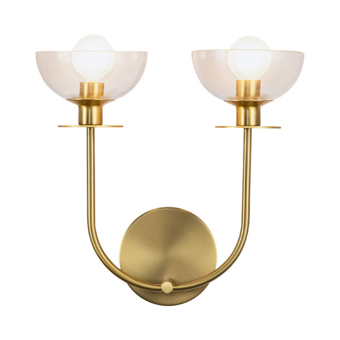 Sylvia Bath Wall Light in Brushed Gold.