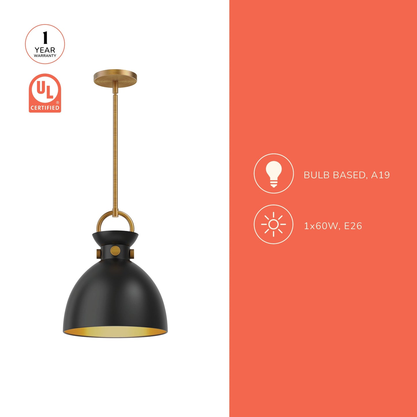 Waldo 4113 Pendant Light in Detail.