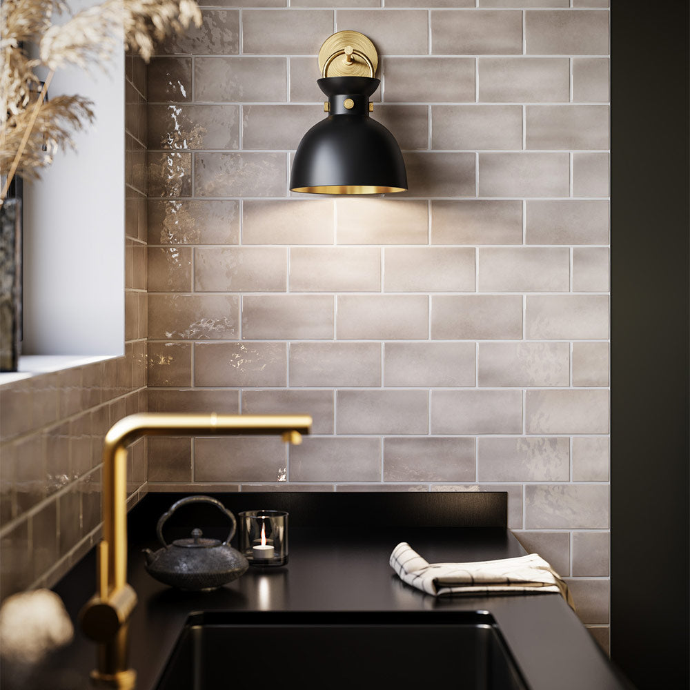 Waldo Vanity Wall Light in bathroom.