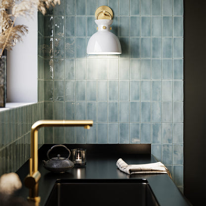 Waldo Vanity Wall Light in bathroom.