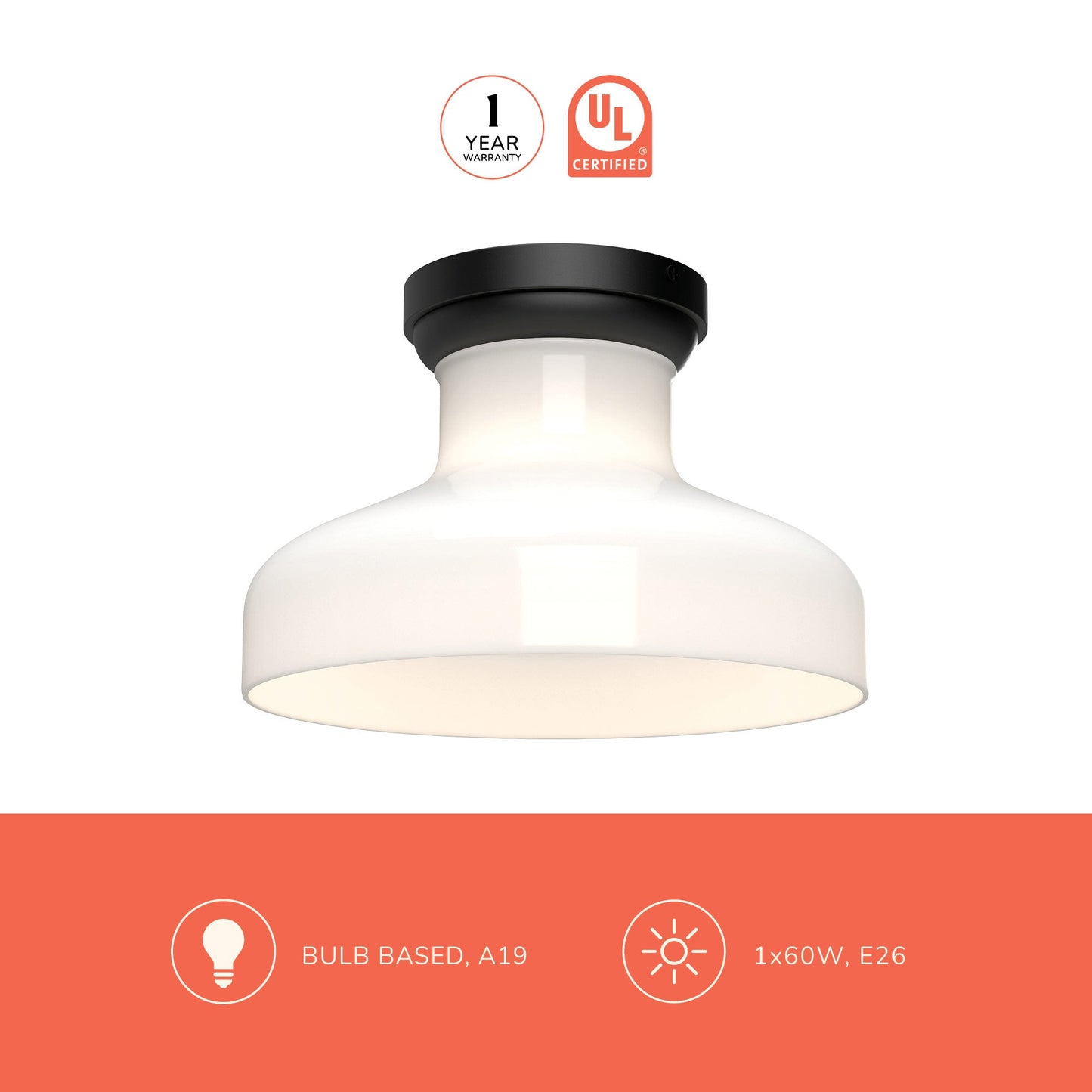 Westlake Flush Mount Ceiling Light in Detail.