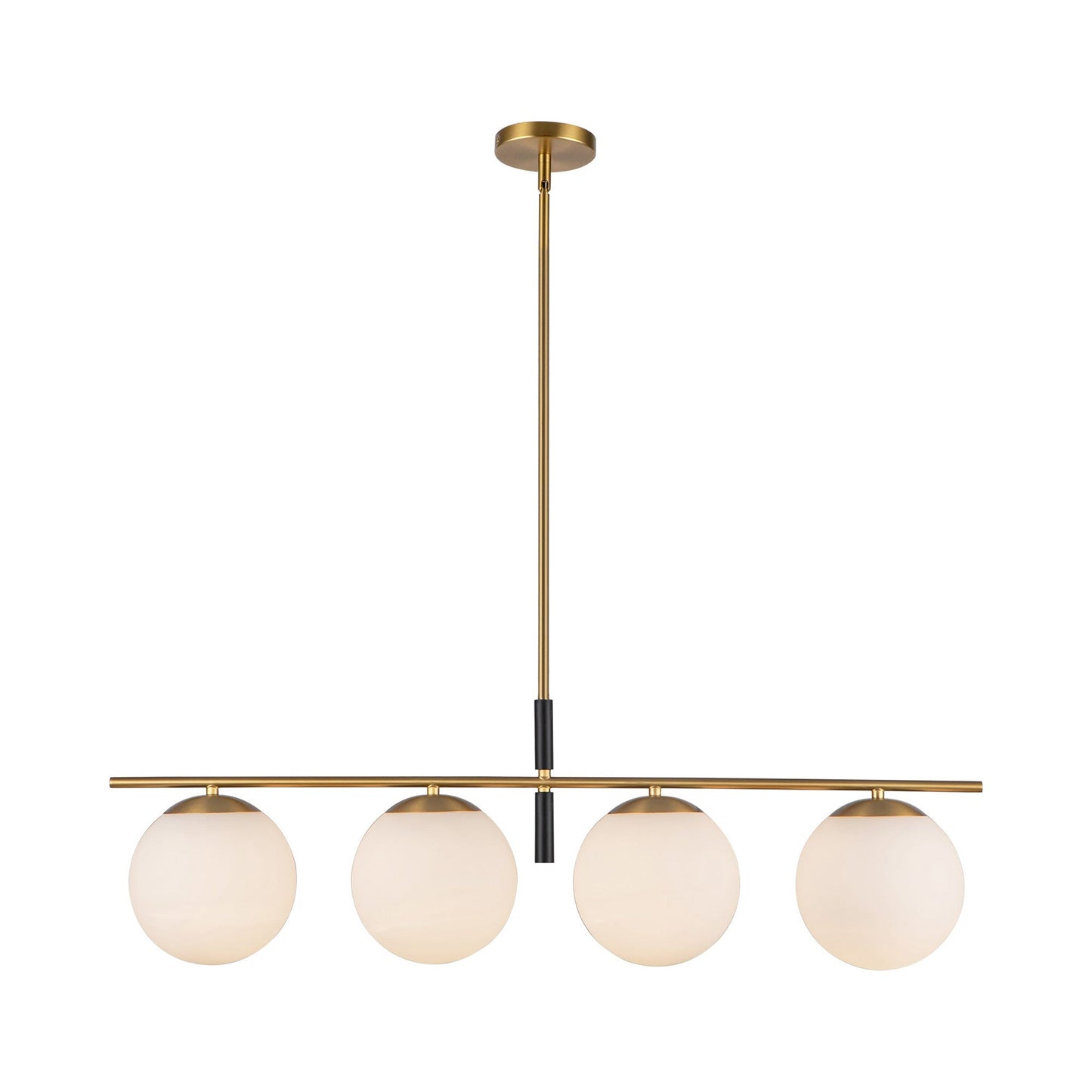 Zuri Linear Pendant Light in Brushed Gold.