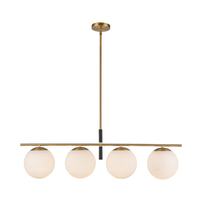 Zuri Linear Pendant Light in Brushed Gold.