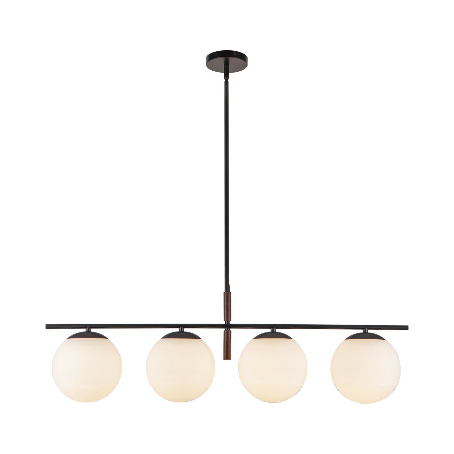 Zuri Linear Pendant Light in Matte Black.