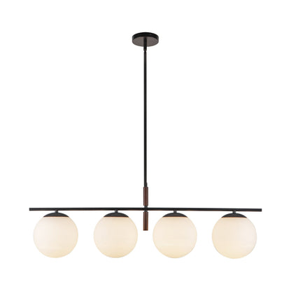 Zuri Linear Pendant Light in Matte Black.
