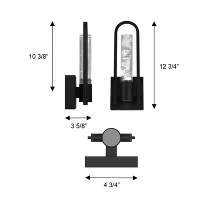Arch Outdoor LED Wall Light - line drawing.