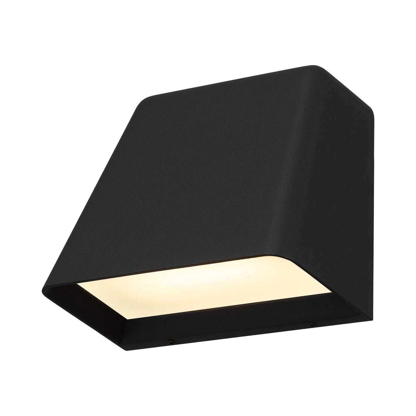 Bull Outdoor LED Wall Light in Sand Black.