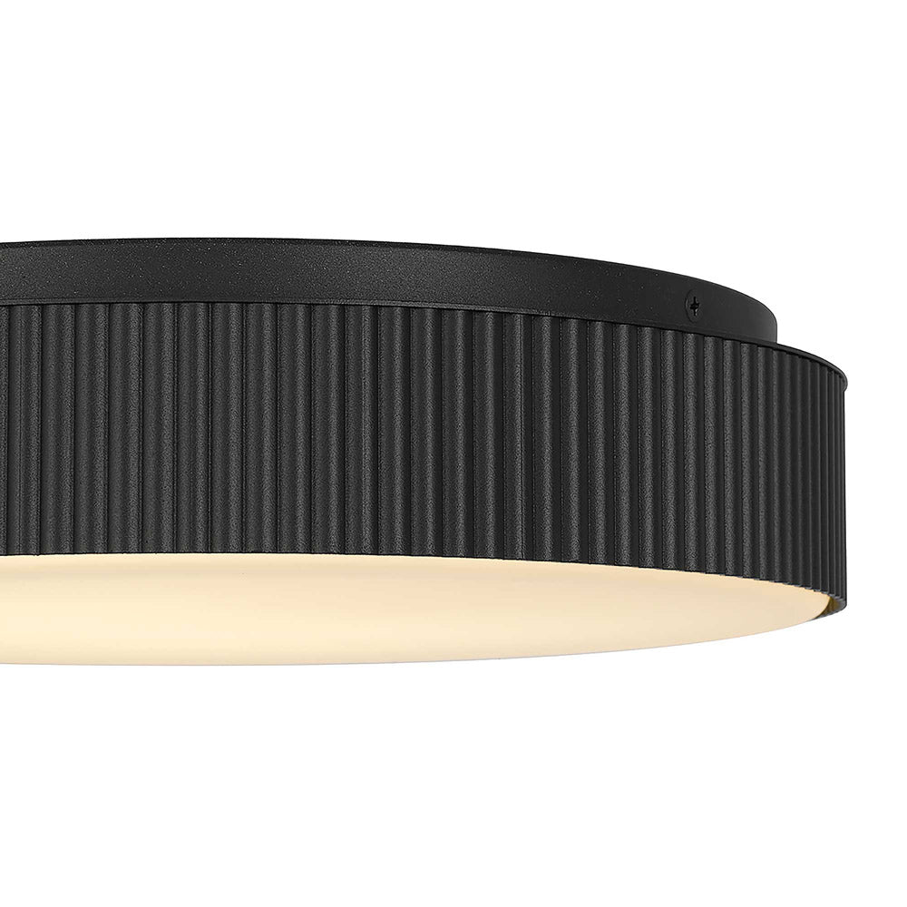 Channel Outdoor LED Flush Mount Ceiling Light in Detail.