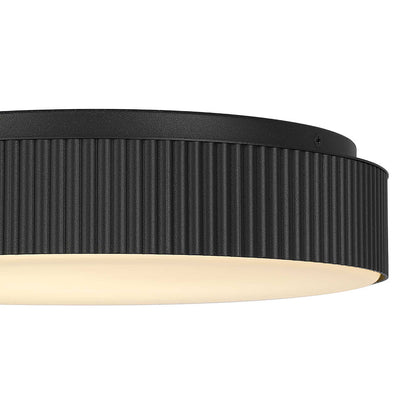Channel Outdoor LED Flush Mount Ceiling Light in Detail.