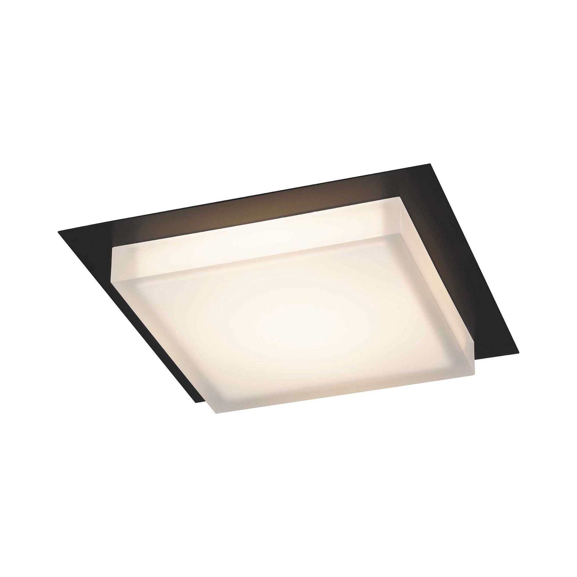Foursquare Outdoor LED Flush Mount Ceiling Light in Detail.