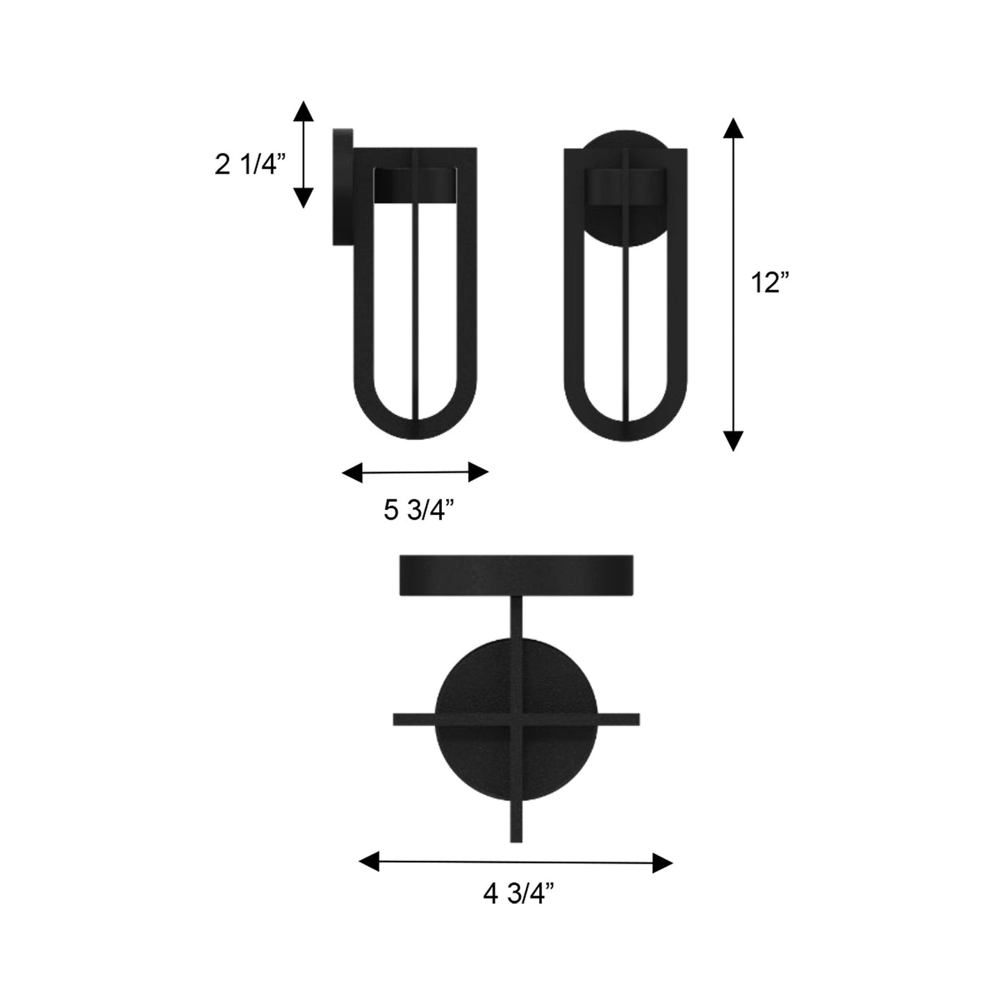 Furo Outdoor LED Wall Light - line drawing.