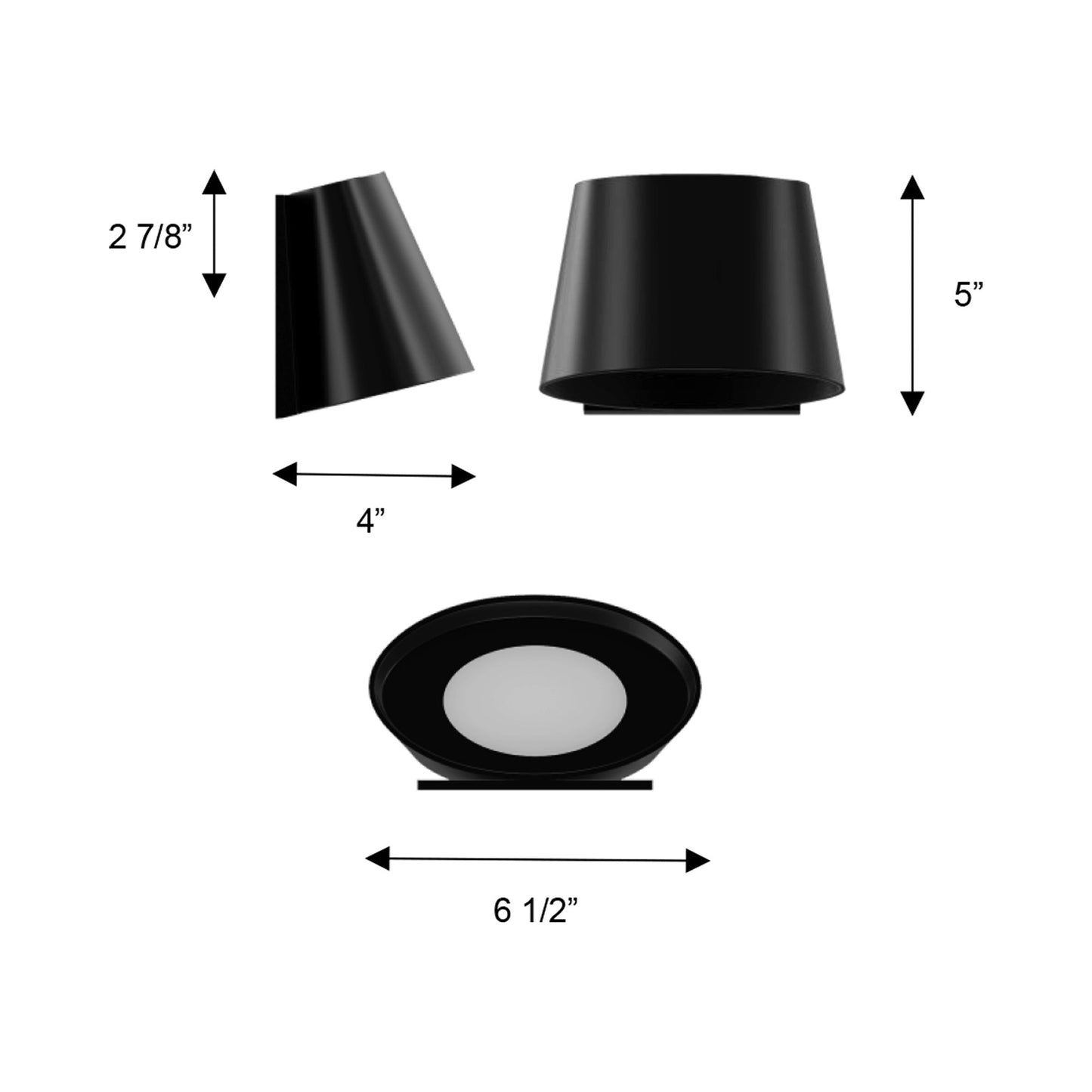 Grace Outdoor LED Wall Light - line drawing.