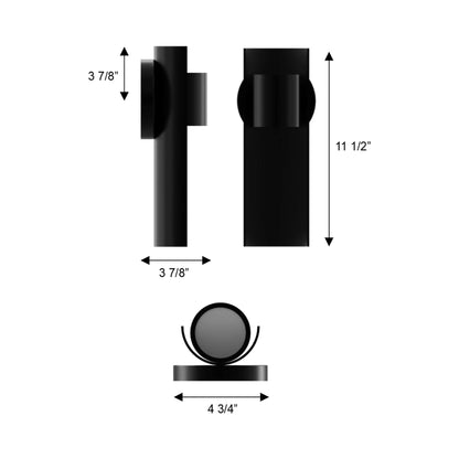 Hugo Outdoor LED Wall Light - line drawing.