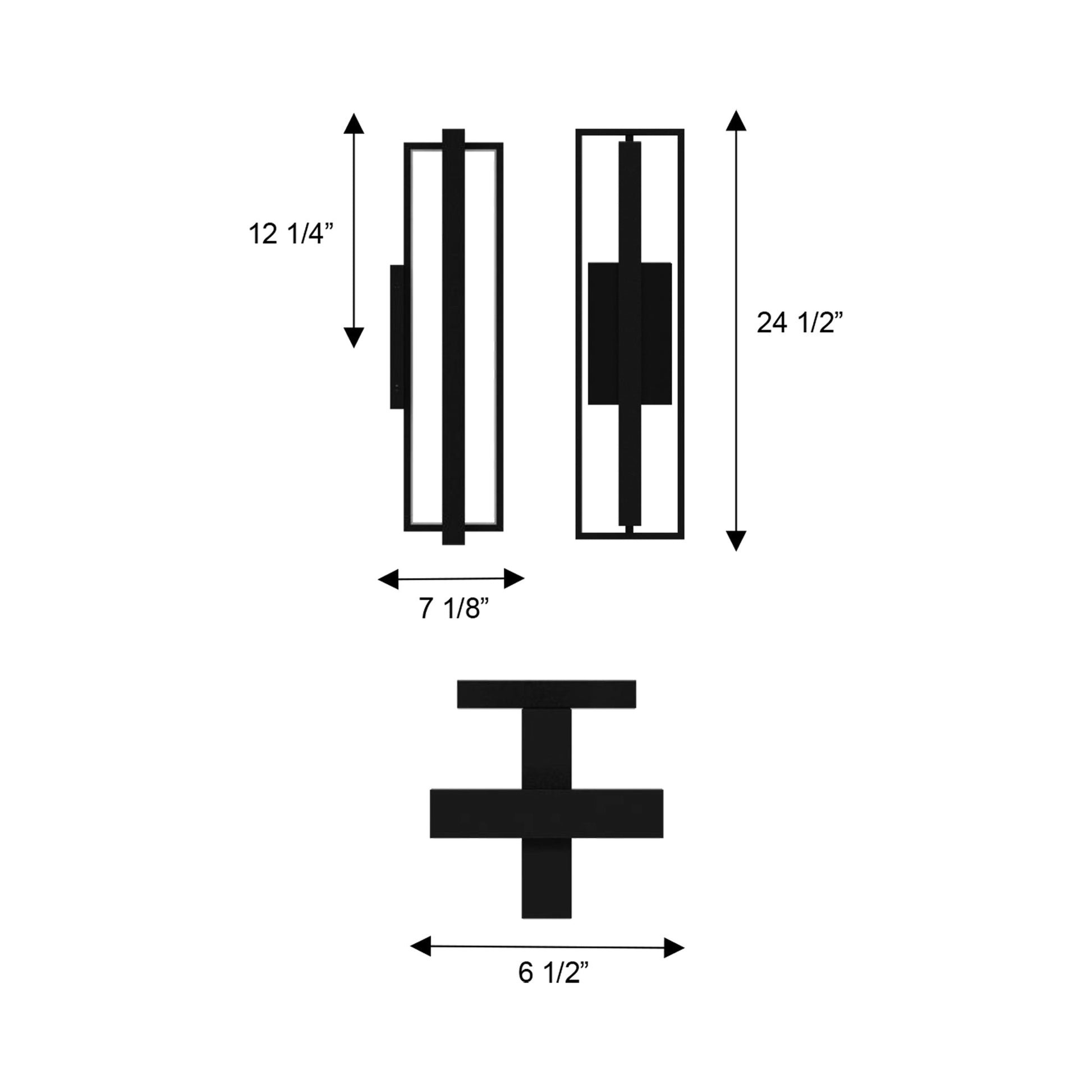 In & Out Outdoor LED Wall Light - line drawing.
