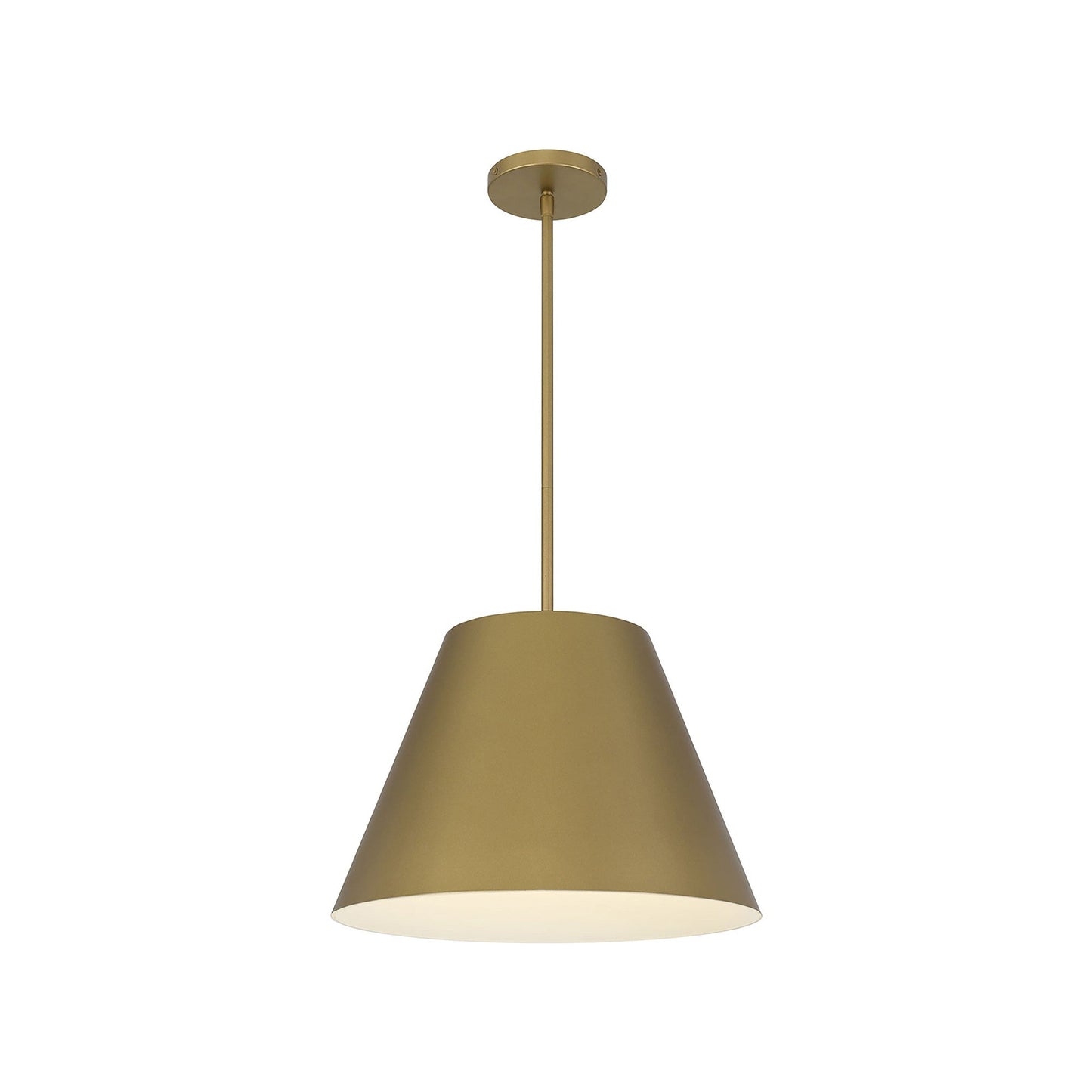 Jaz Outdoor LED Pendant Light in Painted Brass (16-Inch).