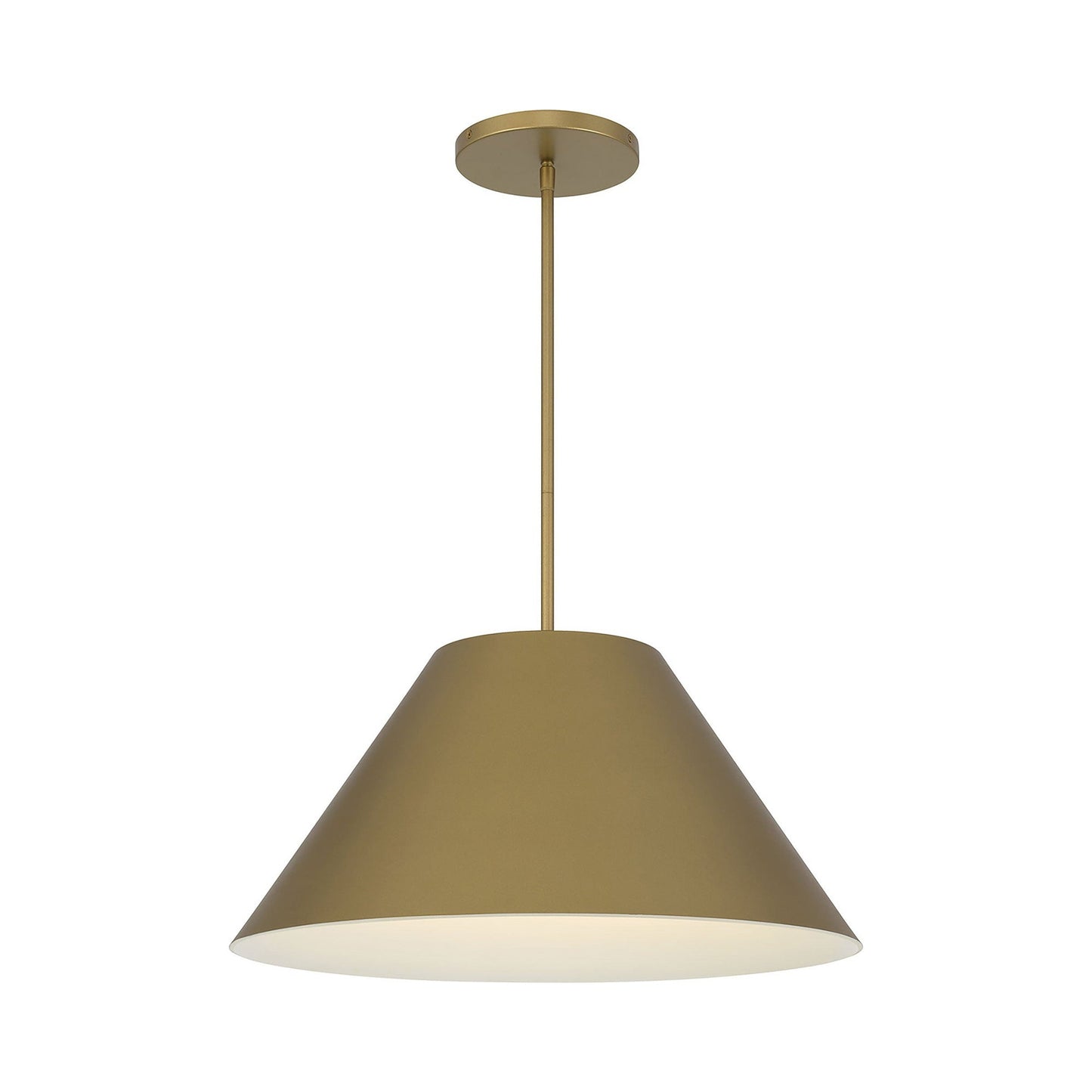 Jaz Outdoor LED Pendant Light in Painted Brass (21.88-Inch).