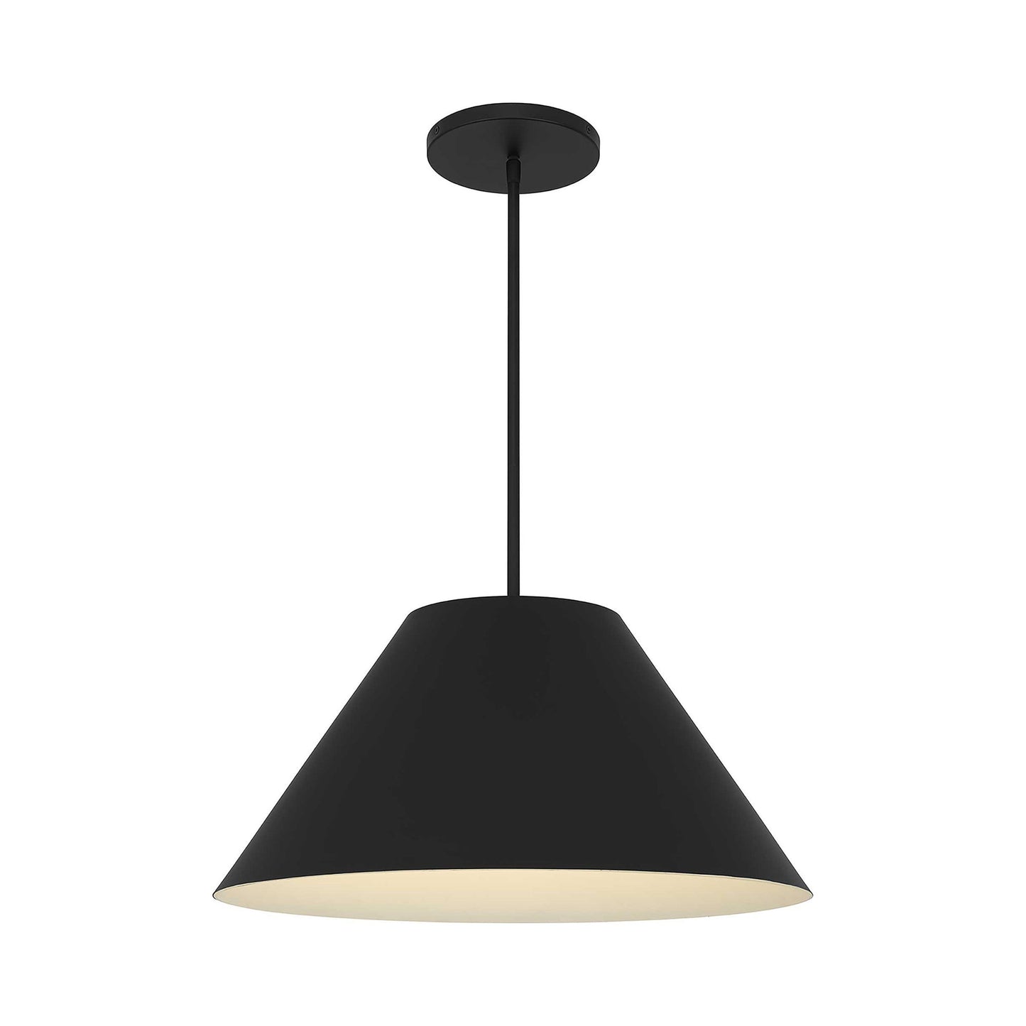 Jaz Outdoor LED Pendant Light in Sand Black (21.88-Inch).