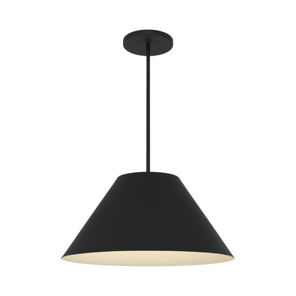 Jaz Outdoor LED Pendant Light in Sand Black (21.88-Inch).