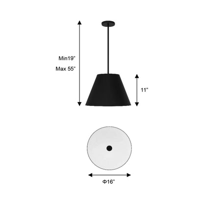Jaz Outdoor LED Pendant Light - line drawing.