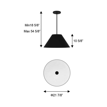 Jaz Outdoor LED Pendant Light - line drawing.