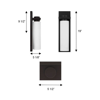Kast Outdoor LED Wall Light - line drawing.