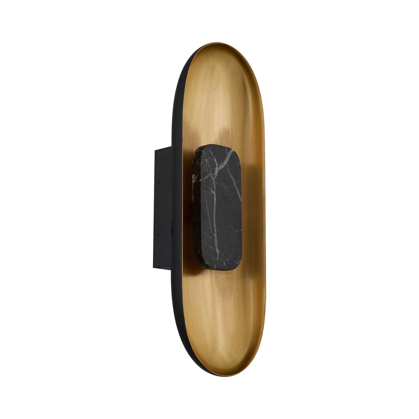 Marilyn Outdoor LED Wall Light in Brushed Brass.