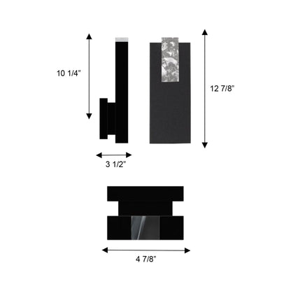 Mille Outdoor LED Wall Light - line drawing.