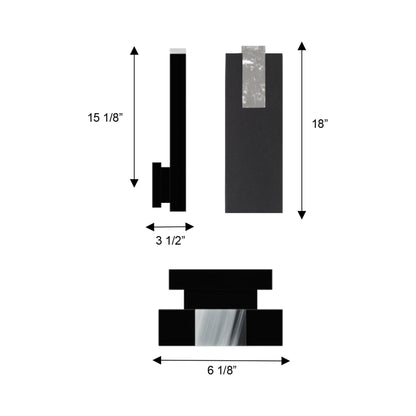 Mille Outdoor LED Wall Light - line drawing.