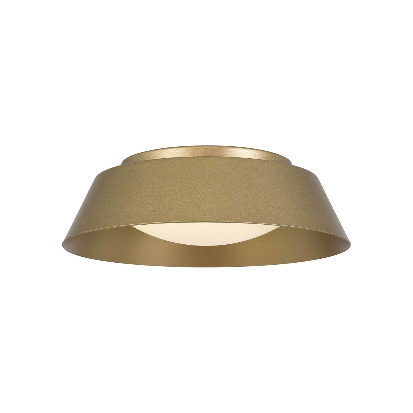 Pez Outdoor LED Flush Mount Ceiling Light in Painted Brass (11-Inch).