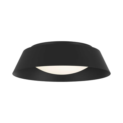 Pez Outdoor LED Flush Mount Ceiling Light in Sand Black (15-Inch).