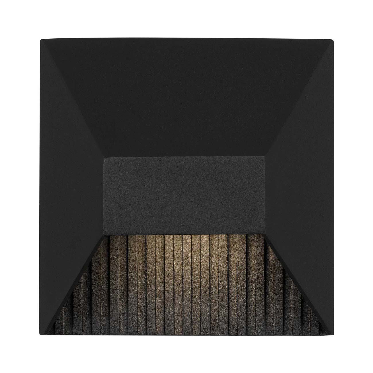 Ribbed Square Outdoor LED Wall Light in Detail.