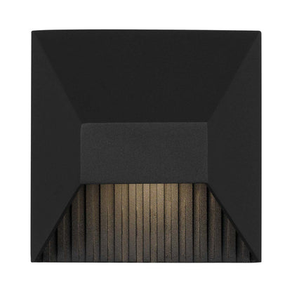Ribbed Square Outdoor LED Wall Light in Detail.