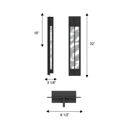 Rivera Outdoor LED Wall Light - line drawing.