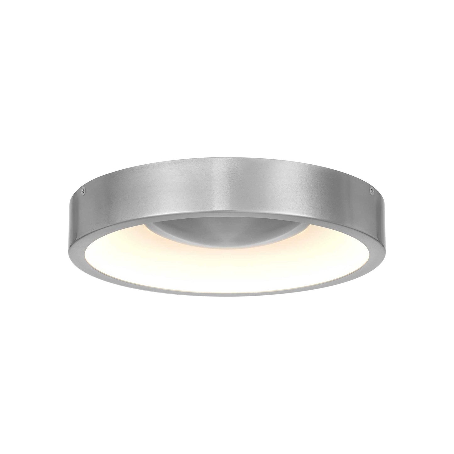Stellar Outdoor LED Flush Mount Ceiling Light in Brushed Aluminum (11-Inch).