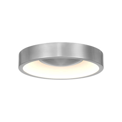 Stellar Outdoor LED Flush Mount Ceiling Light in Brushed Aluminum (11-Inch).