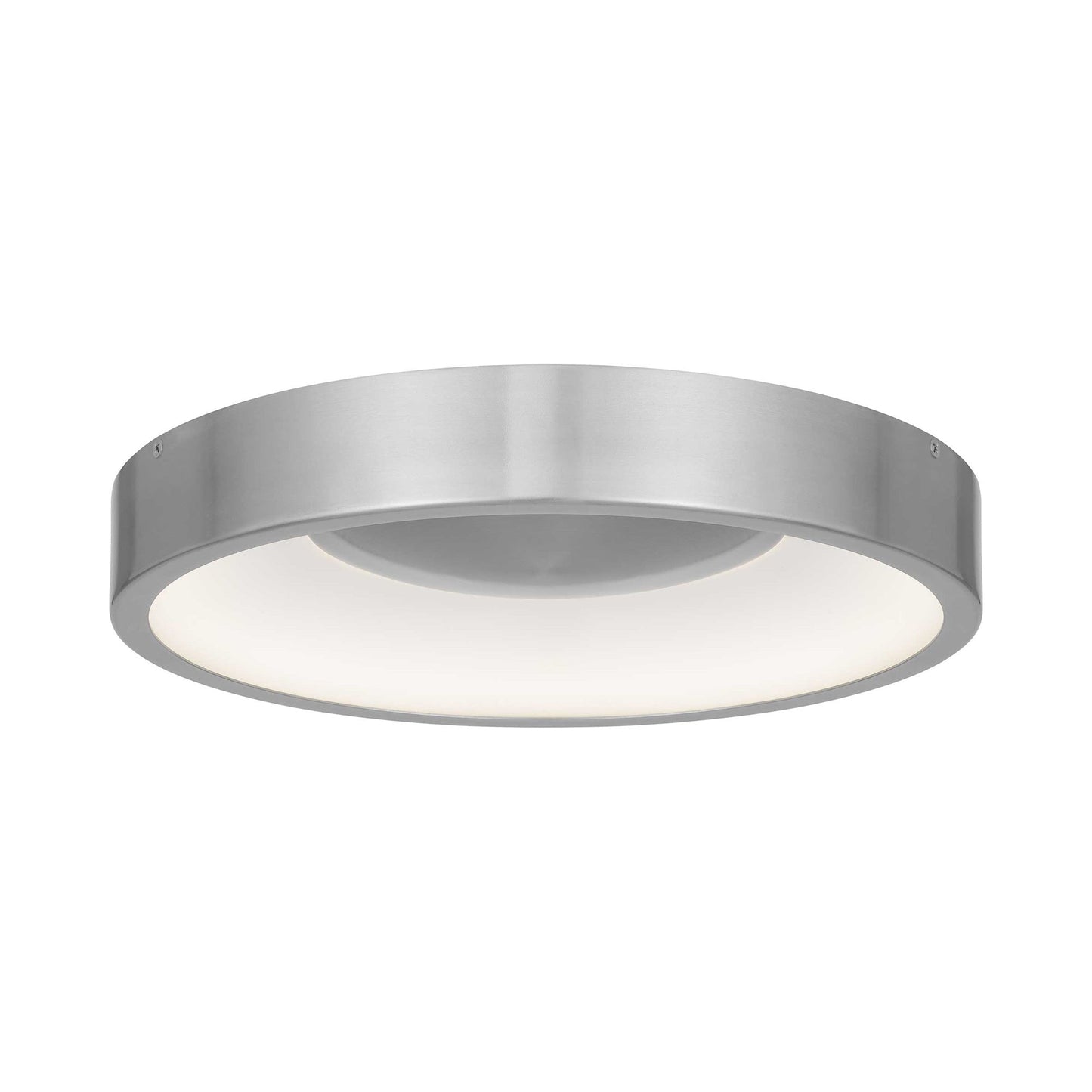 Stellar Outdoor LED Flush Mount Ceiling Light in Brushed Aluminum (14-Inch).