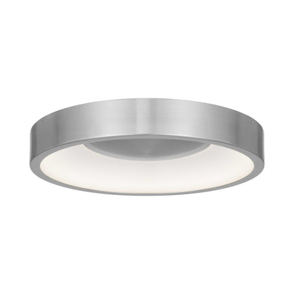 Stellar Outdoor LED Flush Mount Ceiling Light in Brushed Aluminum (14-Inch).