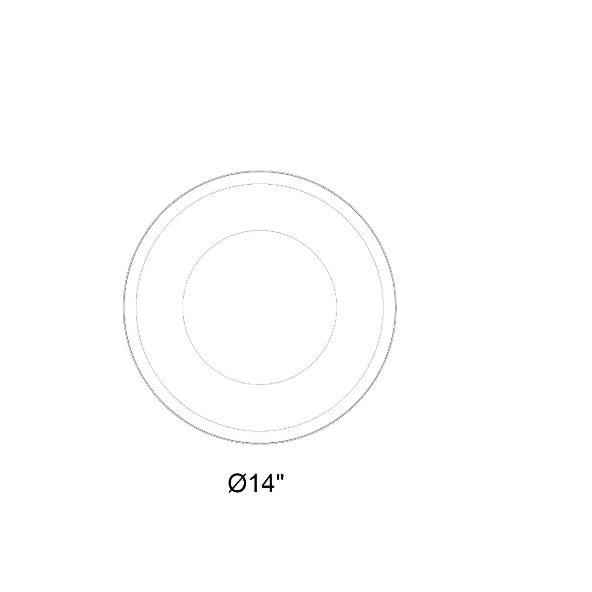 Stellar Outdoor LED Flush Mount Ceiling Light - line drawing.