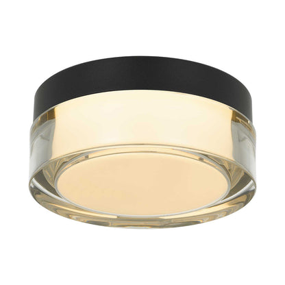 Sunspot Outdoor LED Flush Mount Ceiling Light in Sand Black (6-Inch).