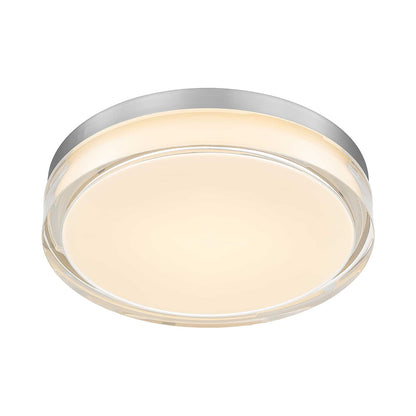 Sunspot Outdoor LED Flush Mount Ceiling Light in Brushed Aluminum (12-Inch).