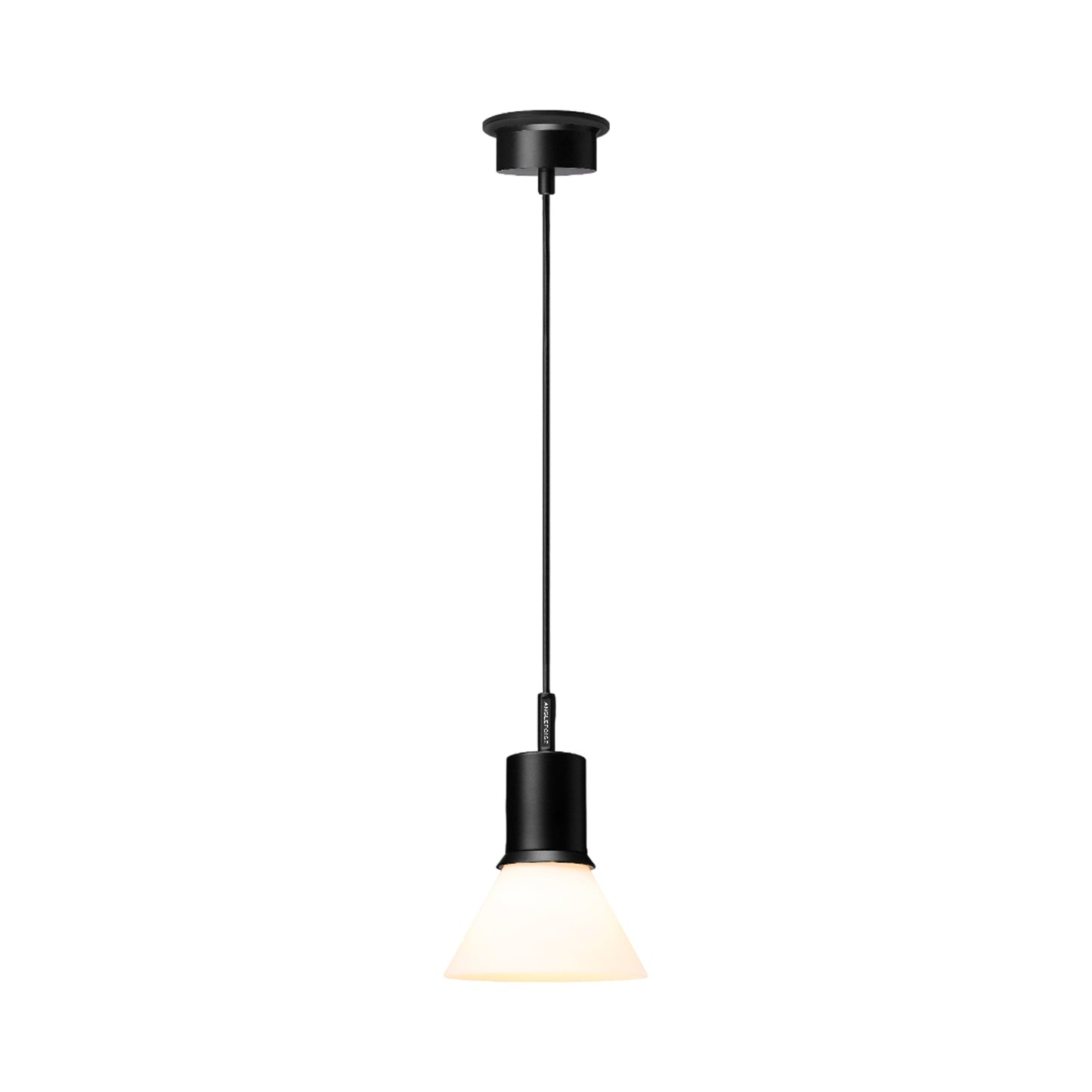 Type 80 Pendant Light in Matte Black/Glass.