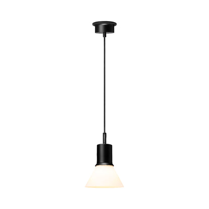 Type 80 Pendant Light in Matte Black/Glass.