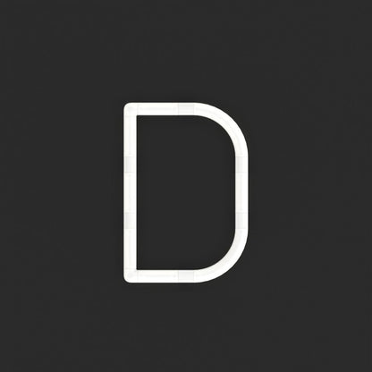 Alphabet Of Light Mini LED Wall Letter (D).