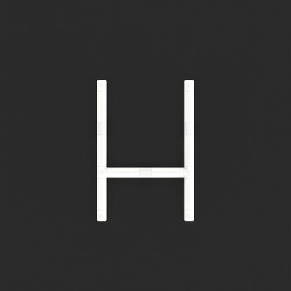 Alphabet Of Light Mini LED Wall Letter (H).