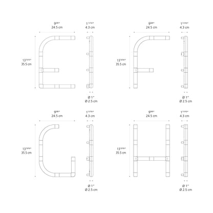 Alphabet Of Light Mini LED Wall Letter - line drawing.